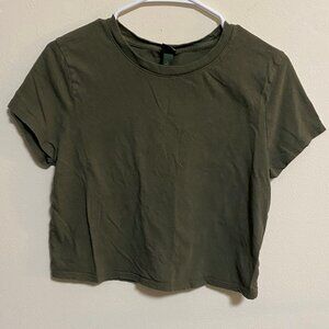 Wild Fable olive green crop top
